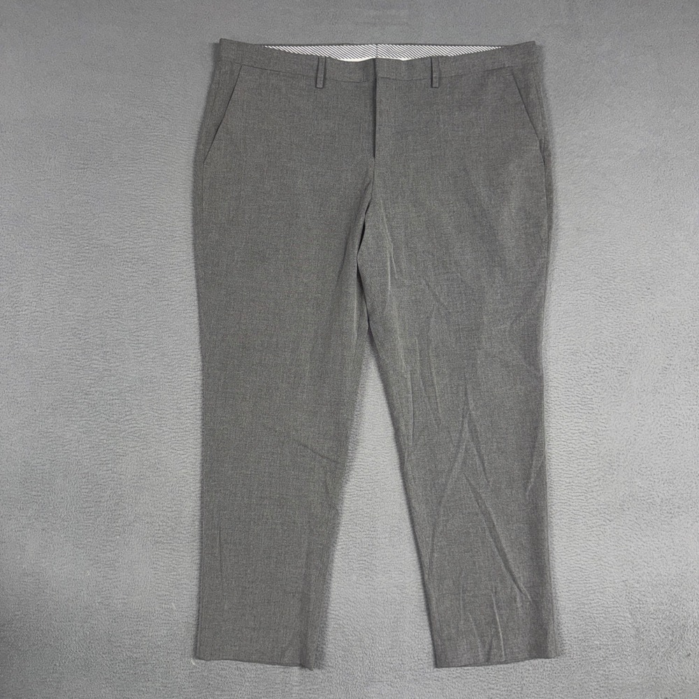 Express Pants Mens 40x30 (Fits 42x30) Gray Slim Stretch Wrinkle Resistant Slacks